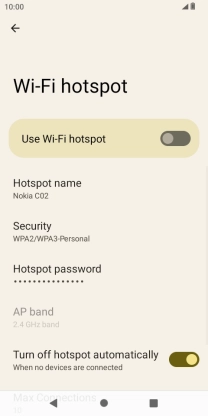 Press Hotspot name.