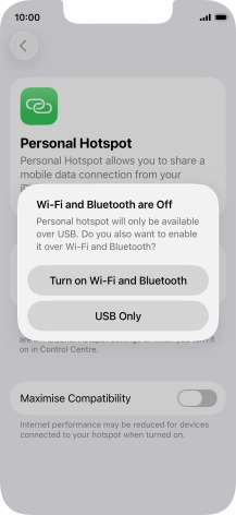 If Wi-Fi is turned off, press Turn on Wi-Fi and Bluetooth. If Wi-Fi is turned off, press Turn on Wi-Fi and Bluetooth.