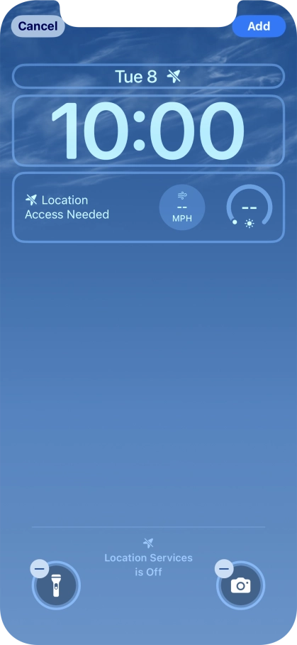 To customise the way the lock screen date is displayed, press the date widget and follow the instructions on the screen to select the required widget display mode.