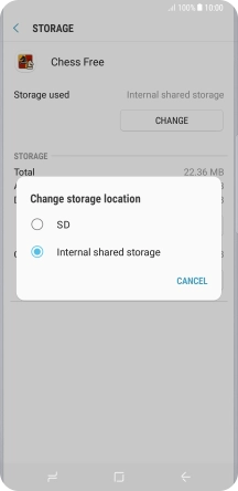 Press the name of the memory card. Press the name of the memory card.