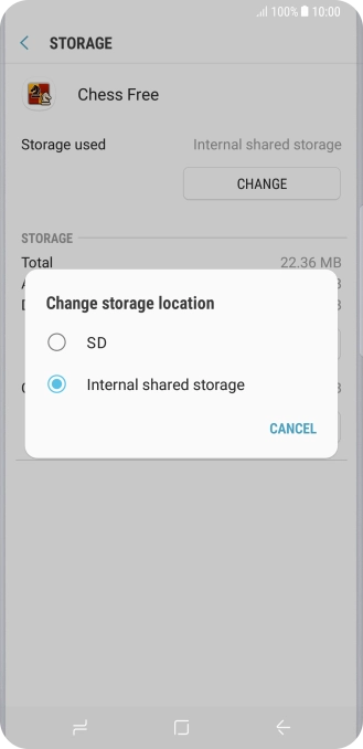 Press the name of the memory card. Press the name of the memory card.