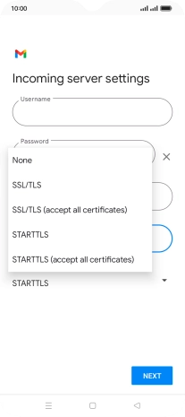 Press SSL/TLS.