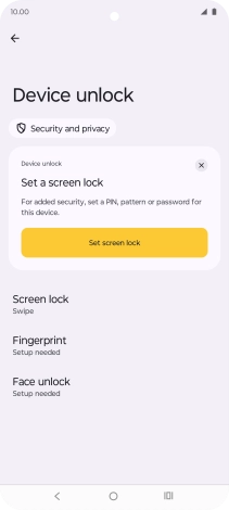 Press Fingerprint.