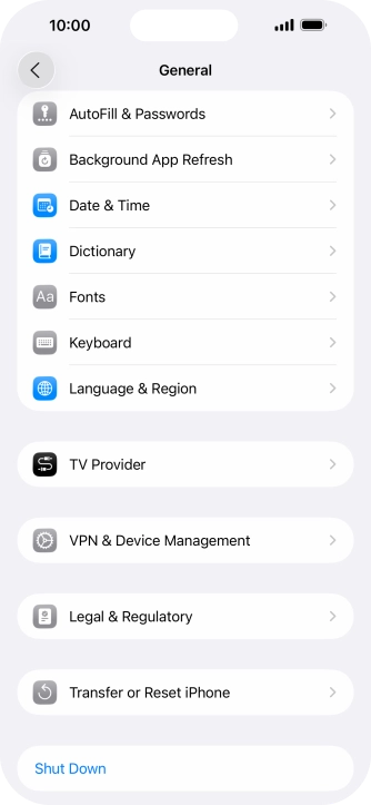Press Transfer or Reset iPhone.
