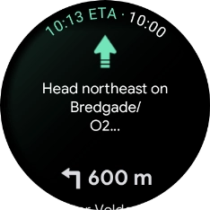 Follow the instructions on the screen to navigate to the selected destination. Follow the instructions on the screen to navigate to the selected destination.