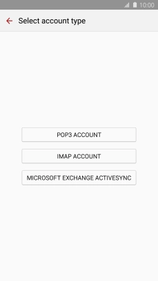 Press POP3 ACCOUNT. Press POP3 ACCOUNT.