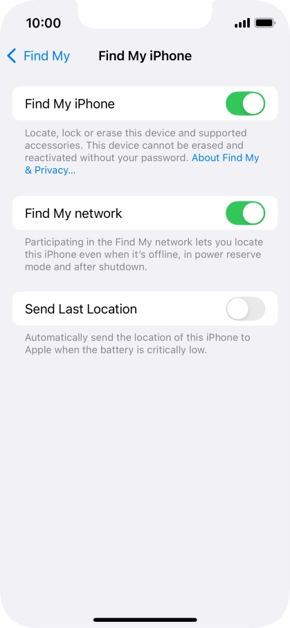 Press the indicator next to 