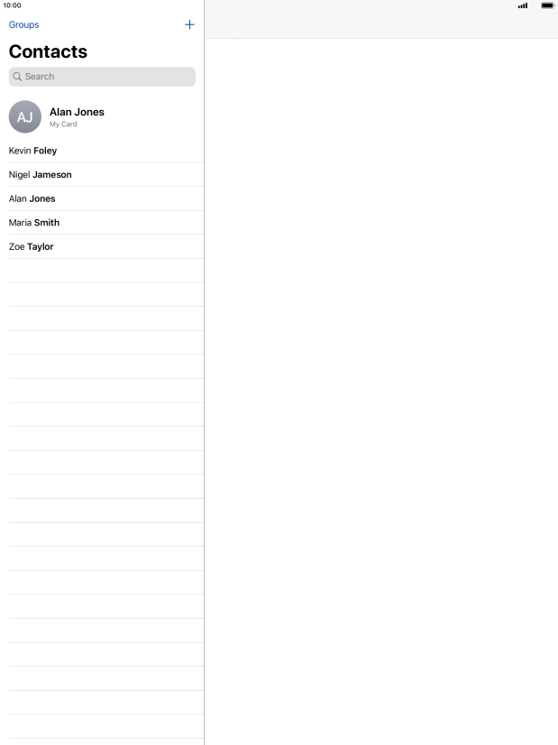 Press the new contact icon. Press the new contact icon.