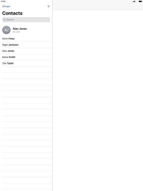Press the new contact icon. Press the new contact icon.
