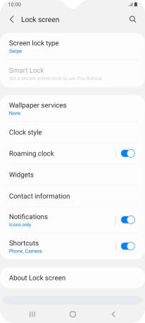 Press Screen lock type.