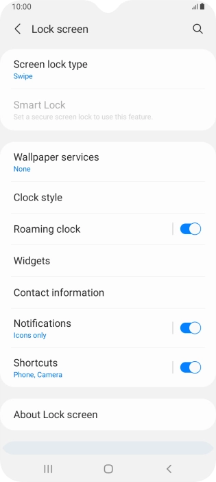 Press Screen lock type.