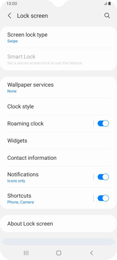 Press Screen lock type.