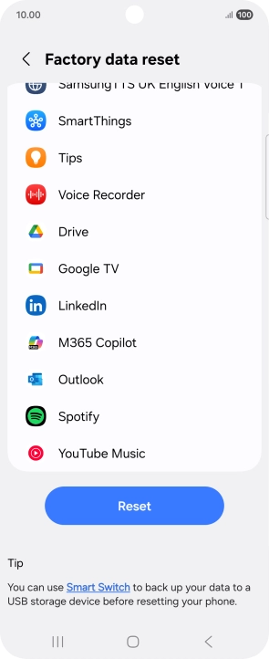 Press Reset.