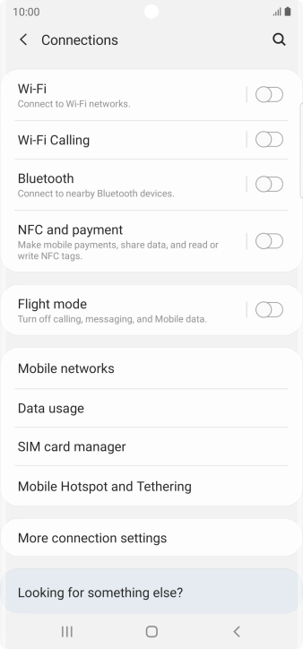 Press Mobile networks.