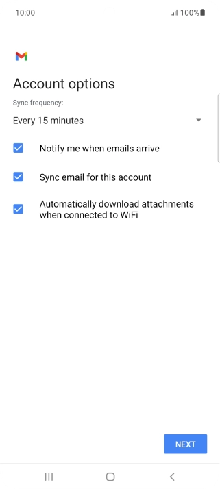 If this screen is displayed, you email account has been recognised and set up automatically. Follow the instructions on the screen to key in more information and finish setting up your phone. If this screen is displayed, you email account has been recognised and set up automatically. Follow the instructions on the screen to key in more information and finish setting up your phone.