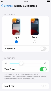 Press Dark.