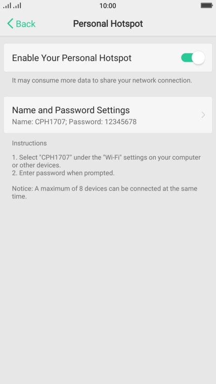 Press the Home key to return to the home screen.