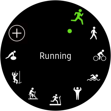 Press the required activity.