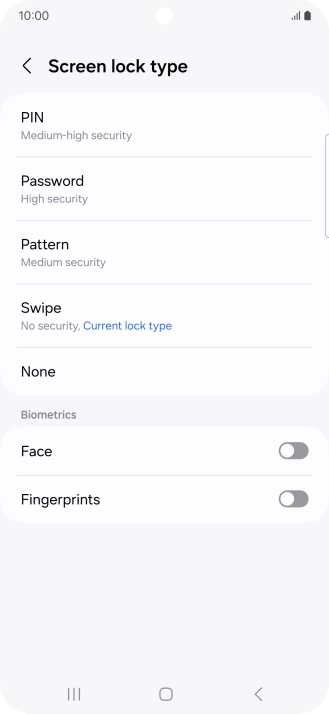 Press Fingerprints.