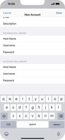 Press Save. Your email account has now been set up. To select more settings for incoming and outgoing server, proceed with the following steps. Press Save. Your email account has now been set up. To select more settings for incoming and outgoing server, proceed with the following steps.