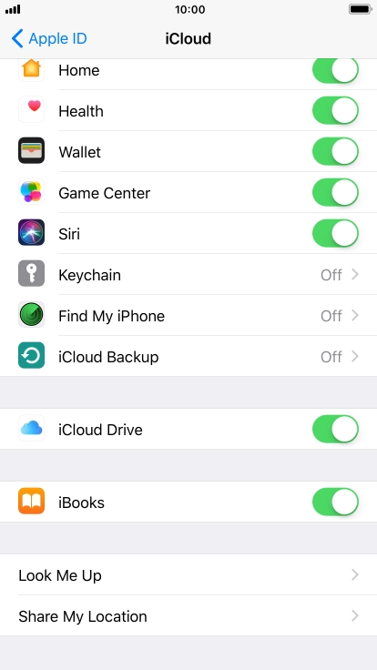 Press iCloud Backup.