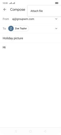 Press Attach file and go to the required folder. Press Attach file and go to the required folder.