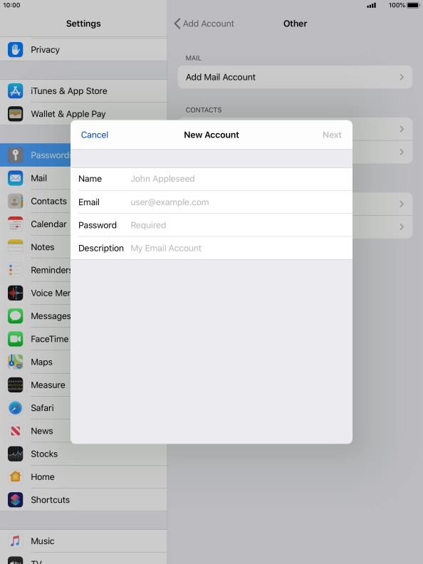 Press Name and key in the required sender name.