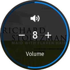 Press the volume icons to select the required volume. Press the volume icons to select the required volume.