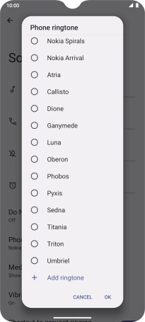 Press the required ring tones to hear them.