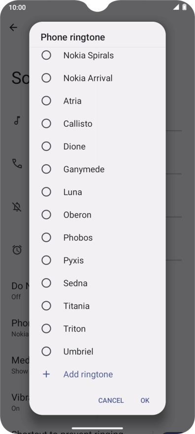 Press the required ring tones to hear them.