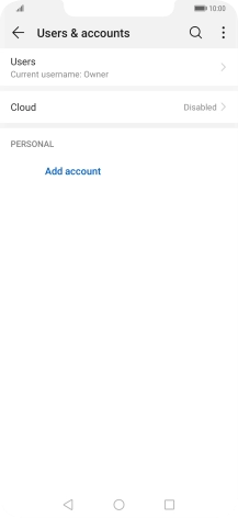 Press Add account. Press Add account.