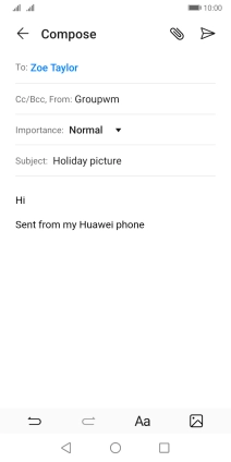 Press the attachment icon.