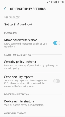 Press Set up SIM card lock. Press Set up SIM card lock.