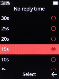 If you divert missed calls, you need to select a delay for the divert. Select the required delay.