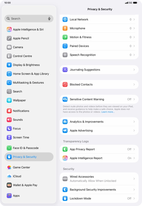 Press App Privacy Report. Press App Privacy Report.