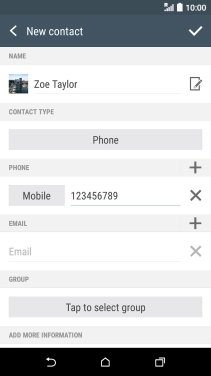Press the field next to the phone number.