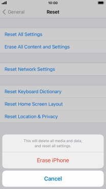 Press Erase iPhone. Press Erase iPhone.