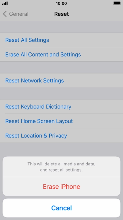 Press Erase iPhone. Press Erase iPhone.