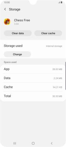 Press Clear cache.