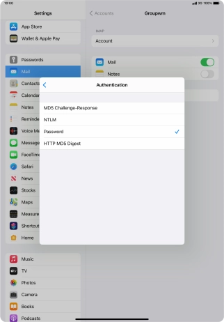 Press Password.