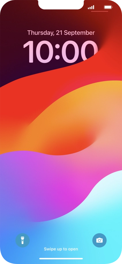 Press and hold anywhere on the lock screen.