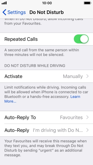 Press the indicator next to 