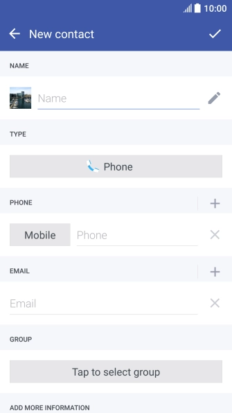 Press Name and key in the name.