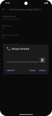Press TURN OFF.