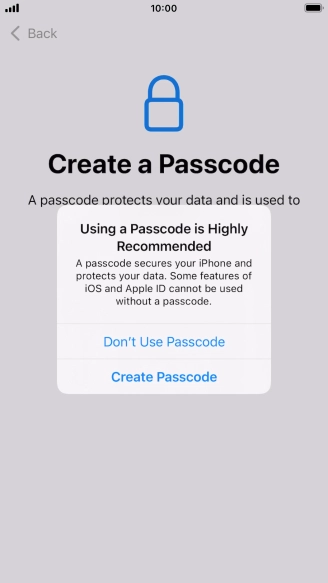 If you turn off the function, press Don't Use Passcode. If you turn off the function, press Don't Use Passcode.