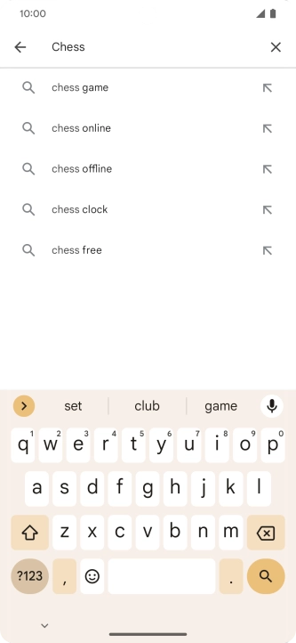 Key in the name or subject of the required app and press the search icon. Key in the name or subject of the required app and press the search icon.