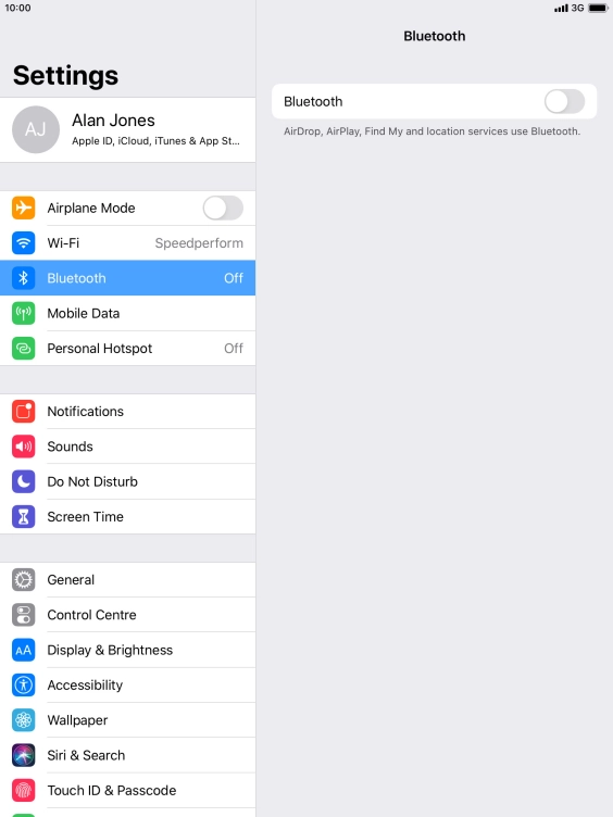 Press the indicator next to 