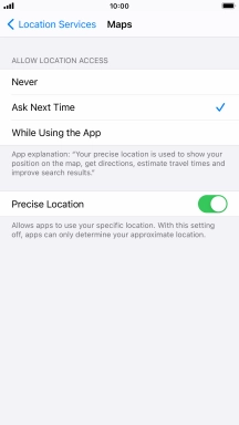 Press the required setting to turn the function on or off.