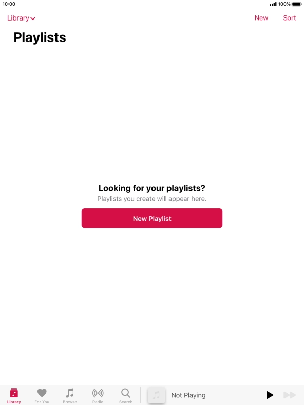 Press New Playlist.