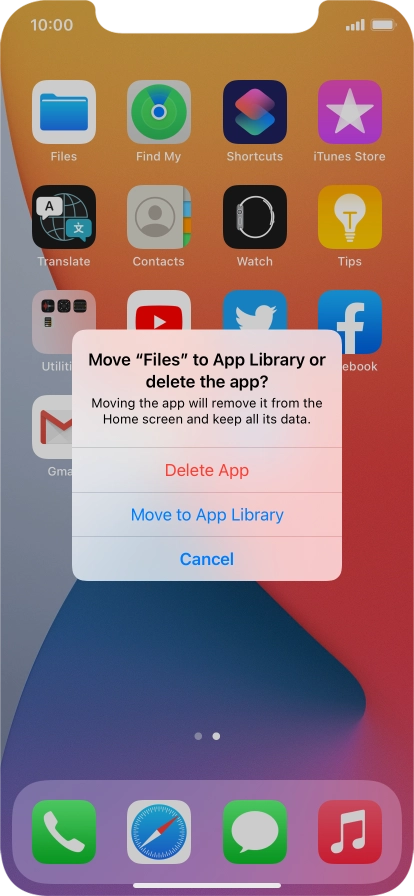 Press Delete App. Press Delete App.